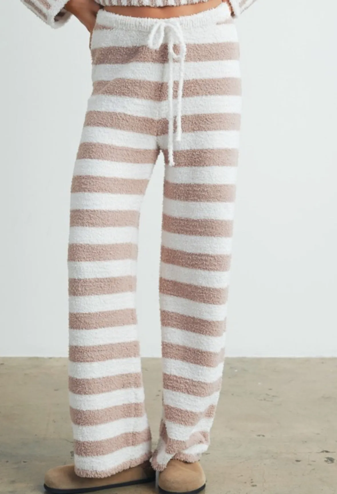 Coffee and Cream Sherpa Pants