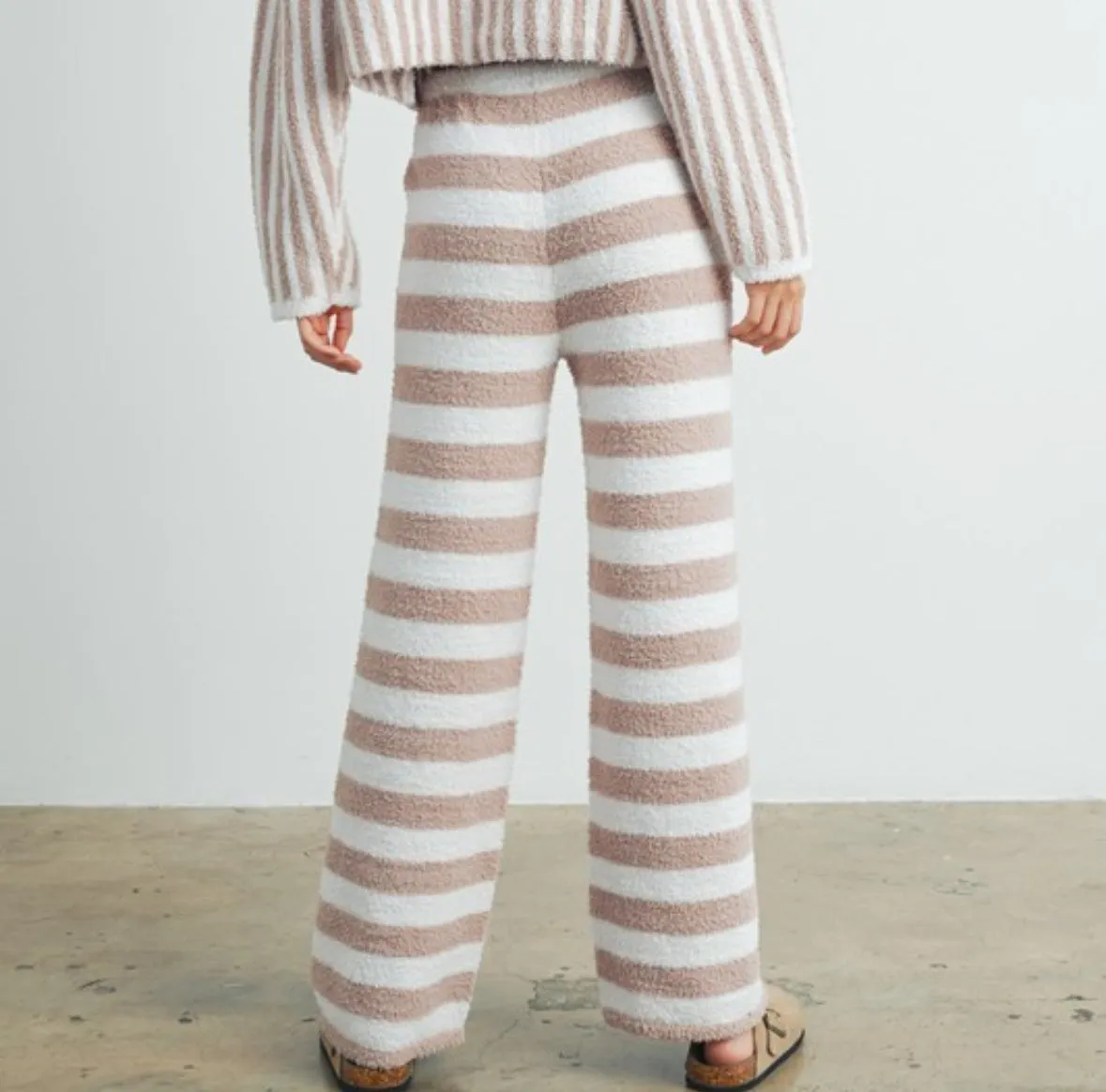Coffee and Cream Sherpa Pants