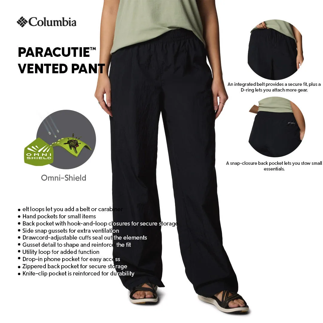 Columbia Womens Black Omni-Shield Paracutie Vented Pant