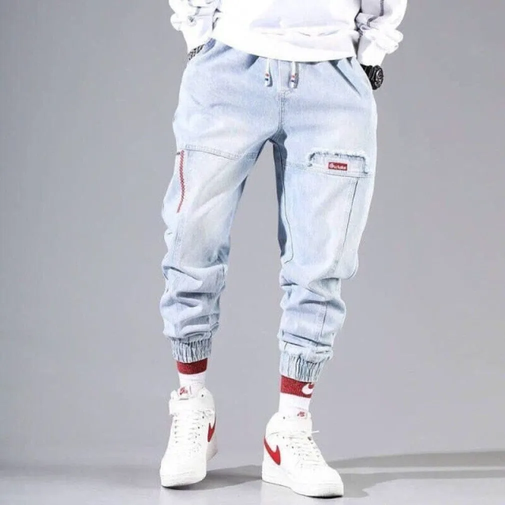 ContiNent 33 Streetwear Hip Hop Cargo Pants Men&#39;s jeans Cargo Pants Elastic Harun pants Joggers Pants In Autumn and Spring Men Cloth