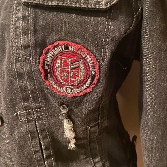 COOGIE Black Trucker Patch Jacket Size Medium