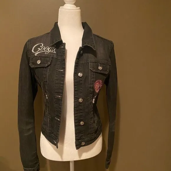 COOGIE Black Trucker Patch Jacket Size Medium
