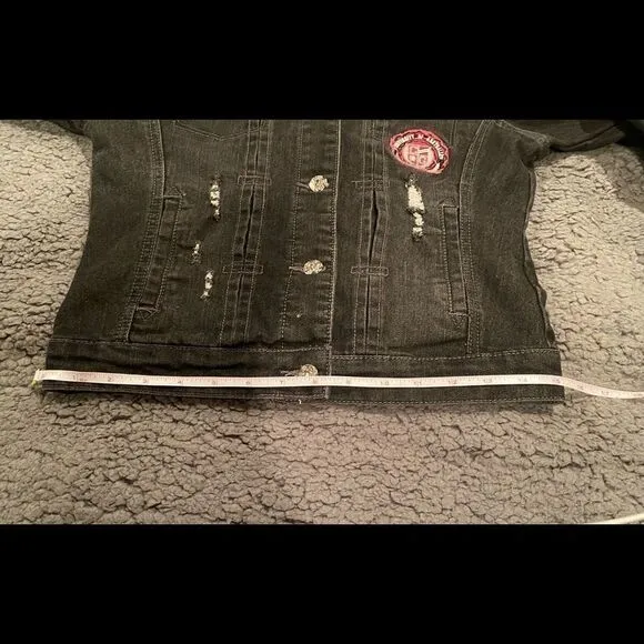 COOGIE Black Trucker Patch Jacket Size Medium