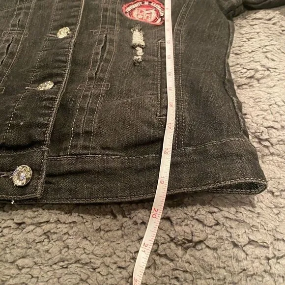 COOGIE Black Trucker Patch Jacket Size Medium