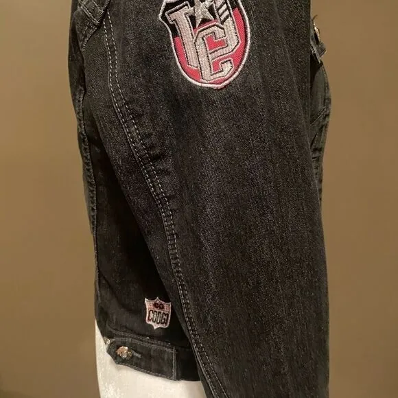 COOGIE Black Trucker Patch Jacket Size Medium
