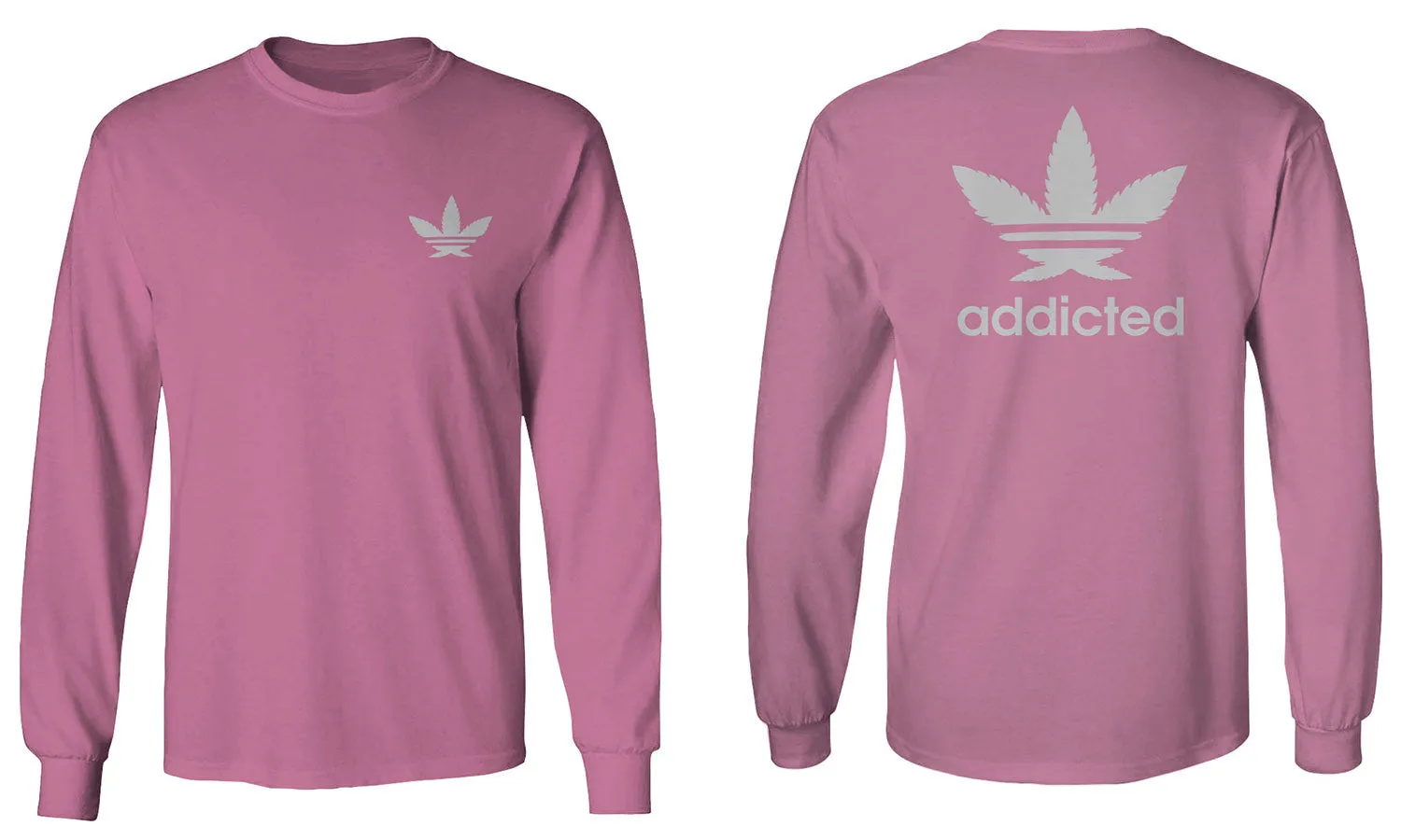 Cool Marijuana Weed Leaf Stoner Day Front and Back mens Long sleeve t shirt