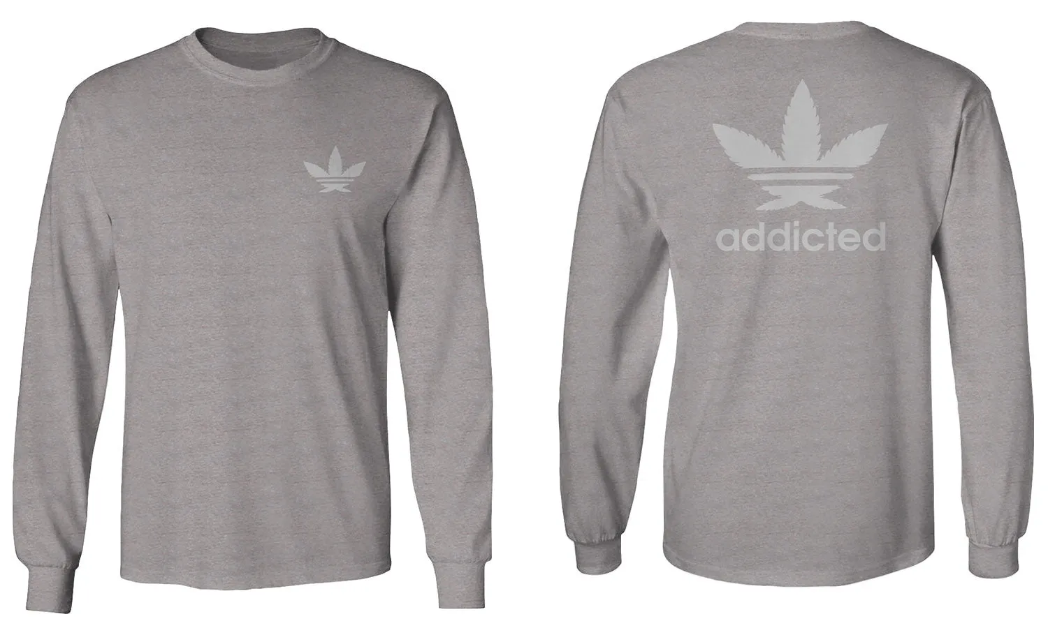 Cool Marijuana Weed Leaf Stoner Day Front and Back mens Long sleeve t shirt
