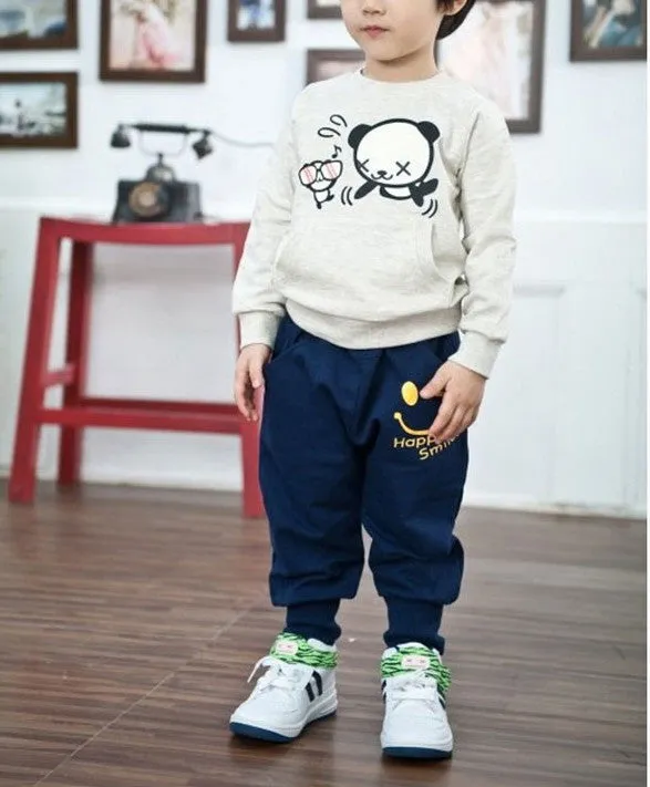 Cotton Kids Boys Pants Smiling Boys Harem Pants Boys Clothes Sports Casual Boys Trousers