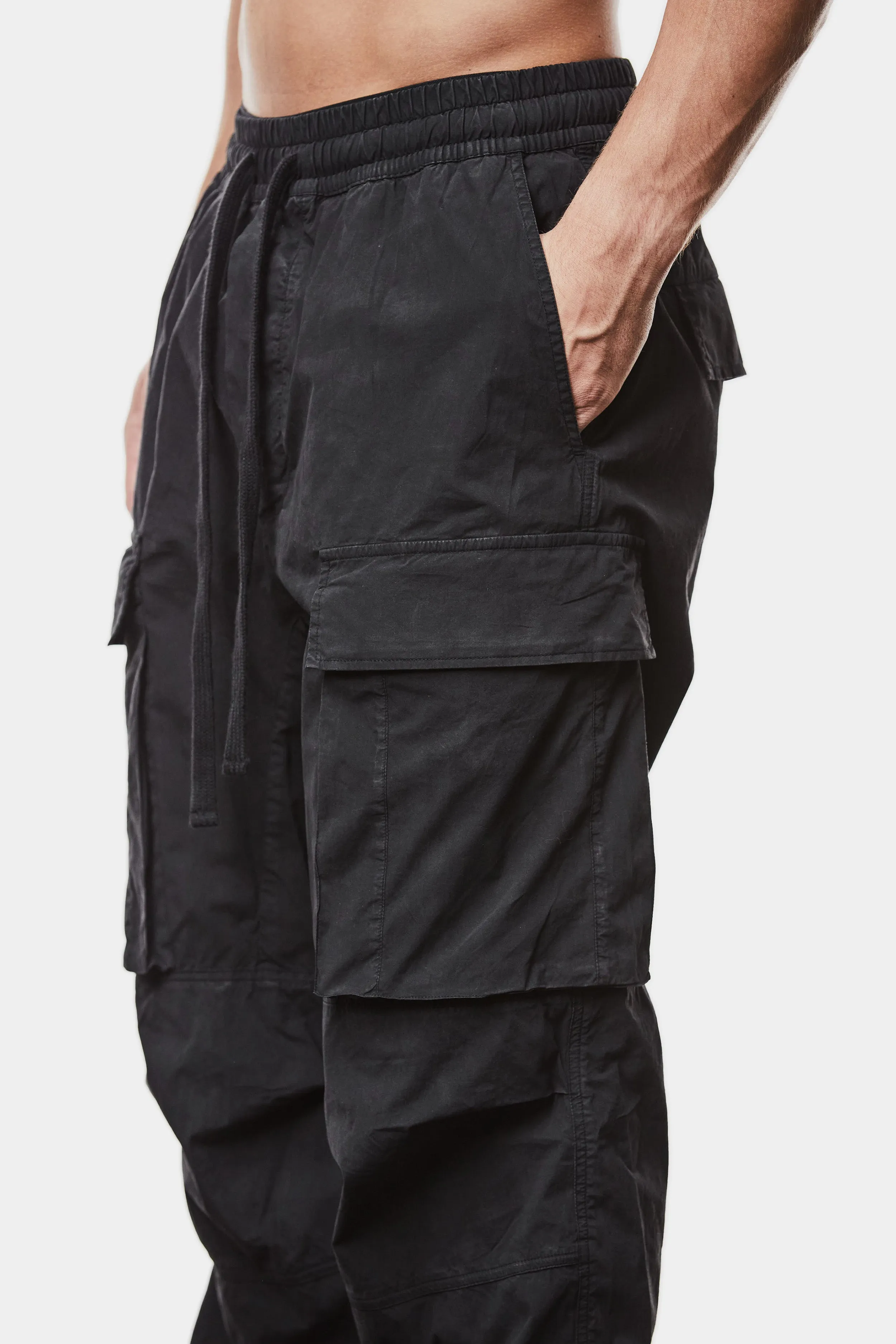 Cotton poplin cargo pants