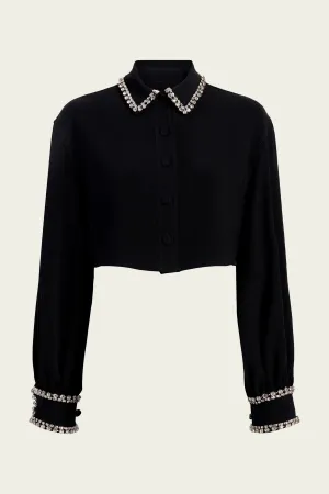 Cropped Juneve Top in Black