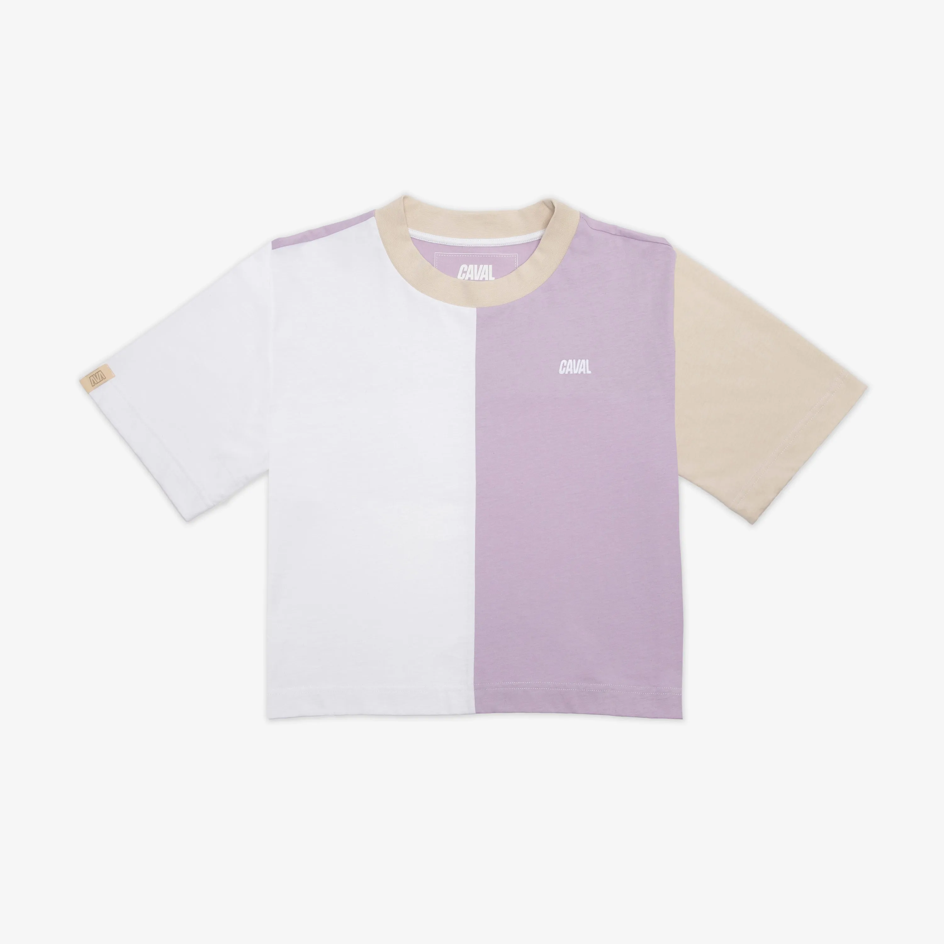 Cropped Split T-Shirt Lilas