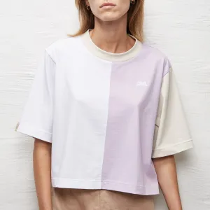 Cropped Split T-Shirt Lilas