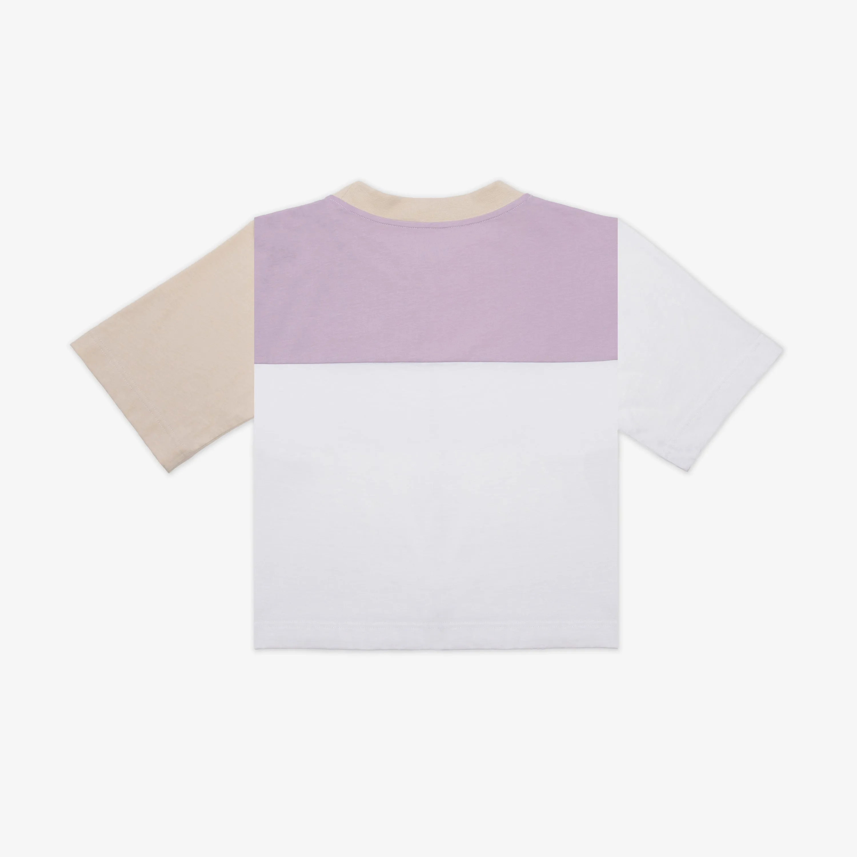 Cropped Split T-Shirt Lilas