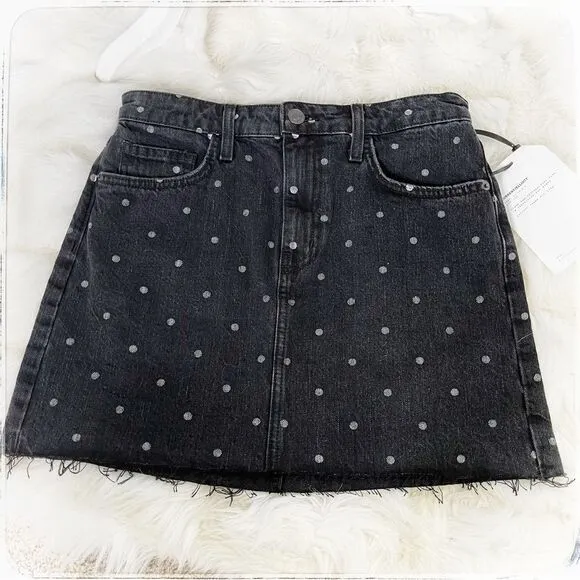 Current Elliott black denim mini skirt. NWT