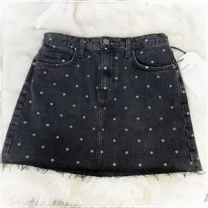 Current Elliott black denim mini skirt. NWT