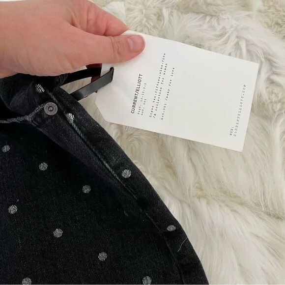 Current Elliott black denim mini skirt. NWT