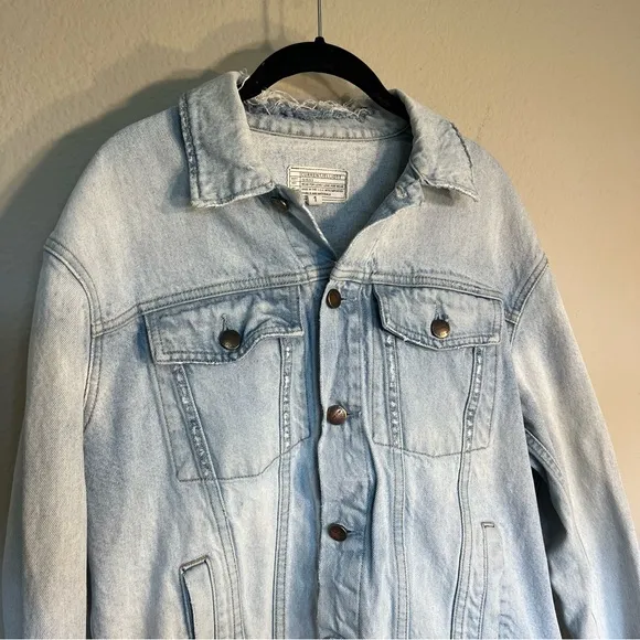 Current/Elliott Vintage Boyfriend Trucker Denim jacket Eureka Repair size 1