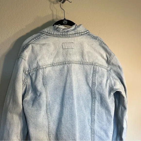 Current/Elliott Vintage Boyfriend Trucker Denim jacket Eureka Repair size 1