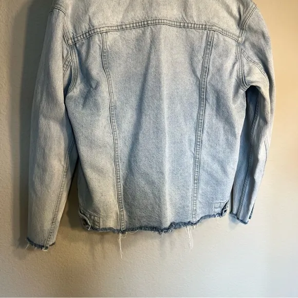 Current/Elliott Vintage Boyfriend Trucker Denim jacket Eureka Repair size 1