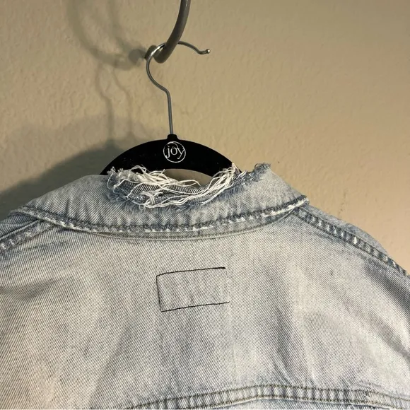 Current/Elliott Vintage Boyfriend Trucker Denim jacket Eureka Repair size 1
