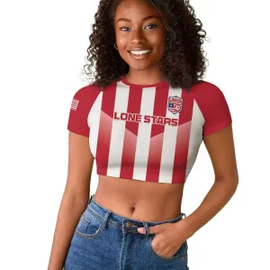 Custom Liberia Football Raglan Cropped T shirt The Lone Stars Sporty Style LT15