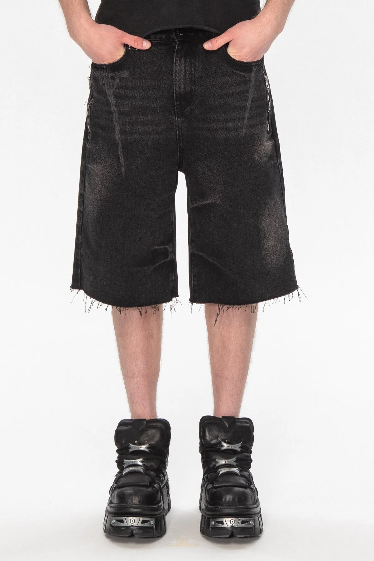 Dagger Denim Shorts