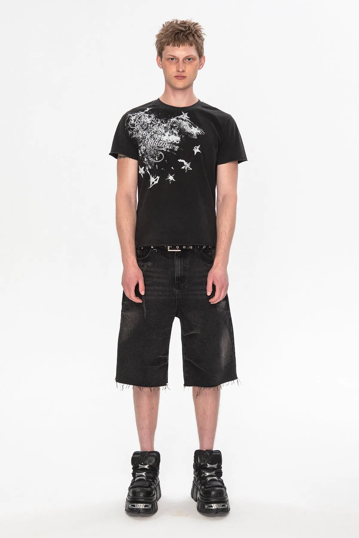 Dagger Denim Shorts