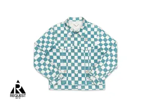 Damier Denim Trucker Jacket "White/Ocean"