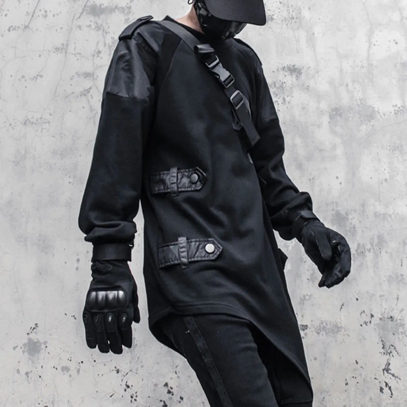 Dark Function Asymmetric Patchwork Sweatshirt