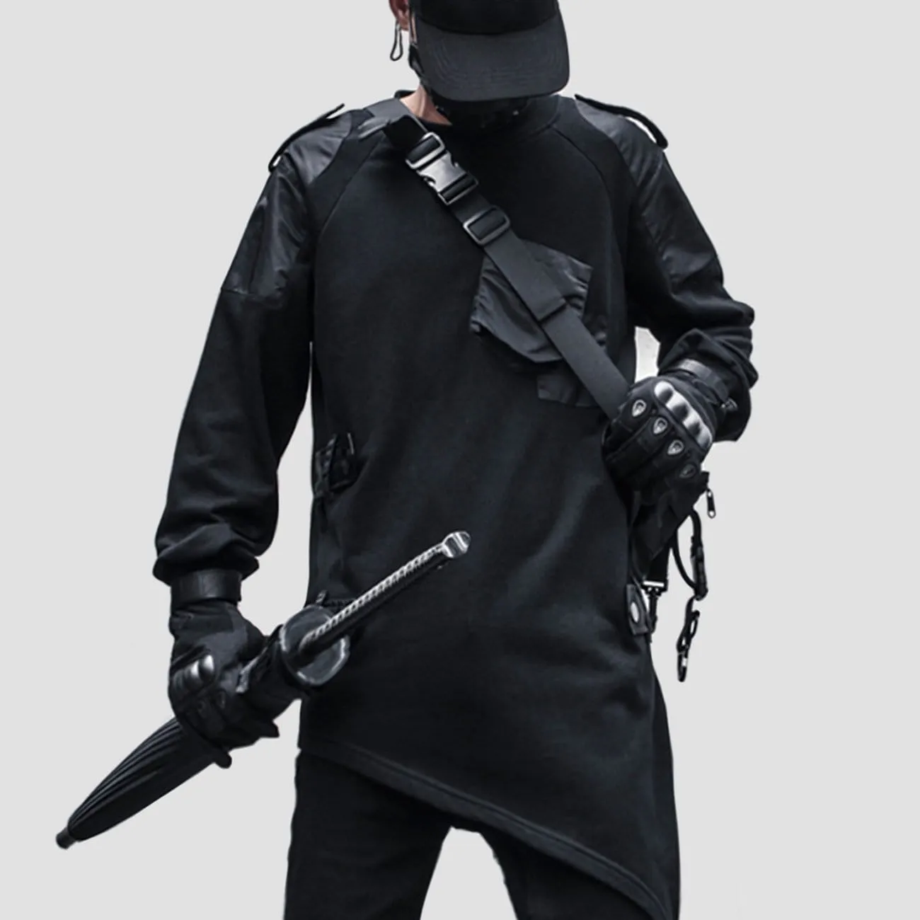 Dark Function Asymmetric Patchwork Sweatshirt