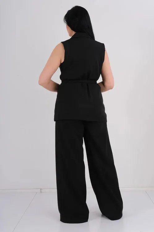 DD7027 Black Suit Pants
