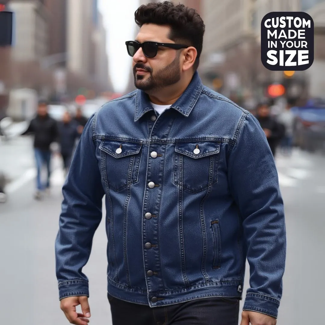 Deep Space Blue Denim Trucker Jacket
