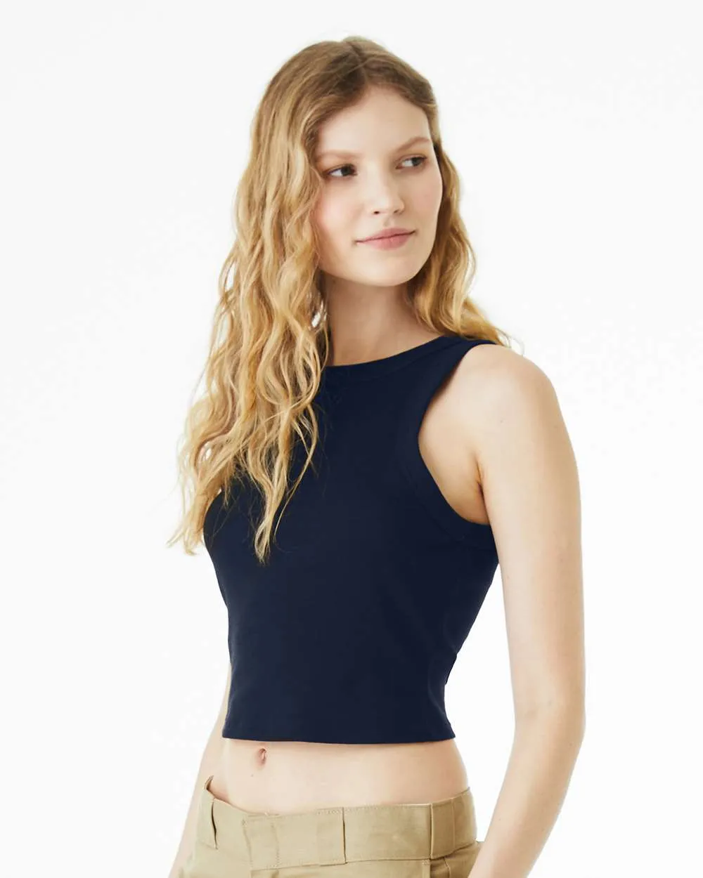 Delta Delta Delta Crop Tank Top - Women's Micro Rib Racer Tank - Tri Delta Sorority