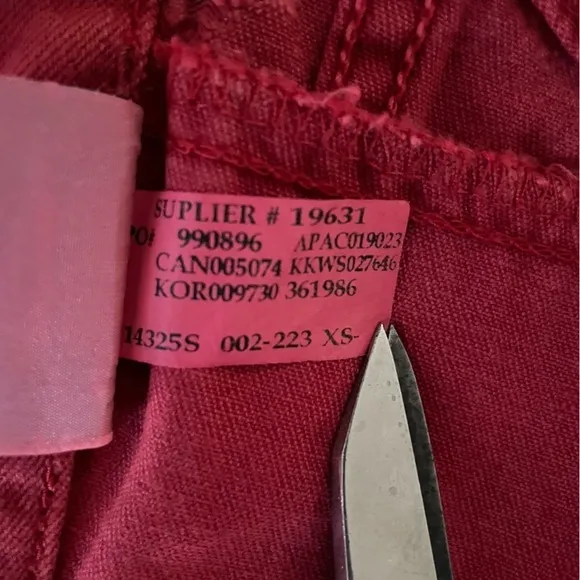 Denim &amp; Supply Ralph Lauren Womens Maroon XS Ripped Tatter Shred Trucker Jacket