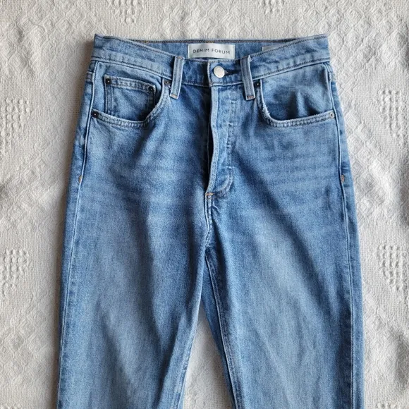 Denim Forum The Arlo Hi-rise Straight Jean High-rise Classic Cotton Jeans