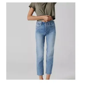 Denim Forum The Arlo Hi-rise Straight Jean High-rise Classic Cotton Jeans