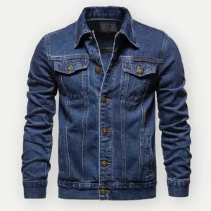 Denim trucker jacket for men