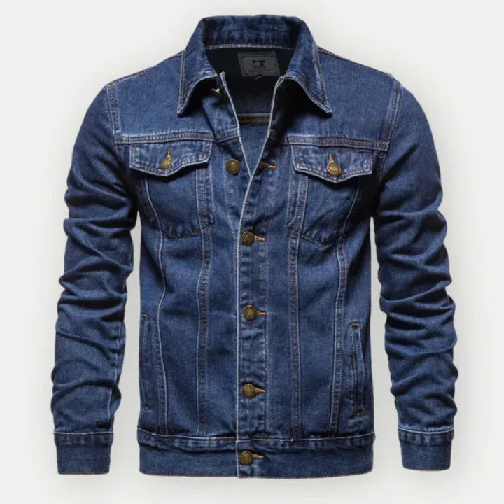 Denim trucker jacket for men
