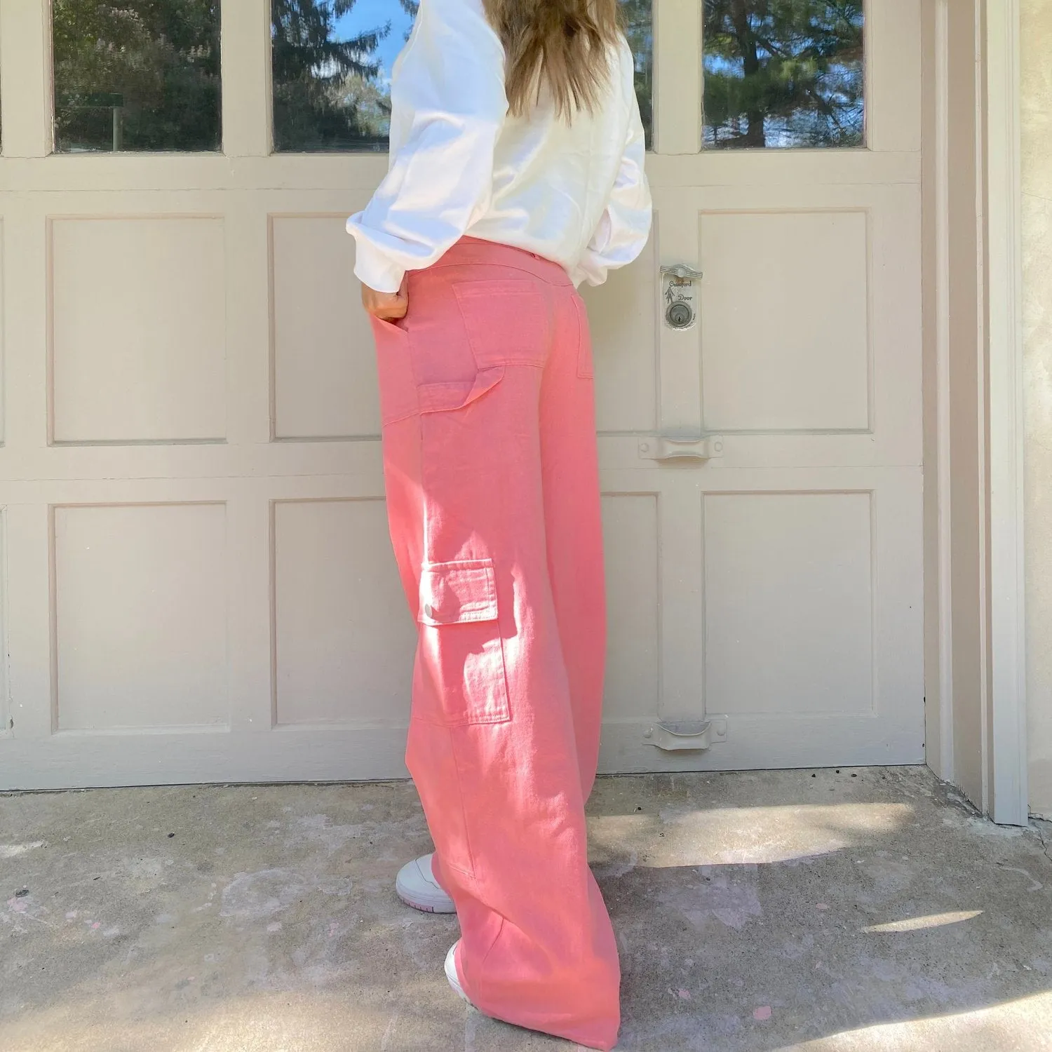 Desire Pink Cargo Pants