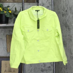 DG2 Womens Neon Denim Trucker Jacket 697854 Neon Green 1X
