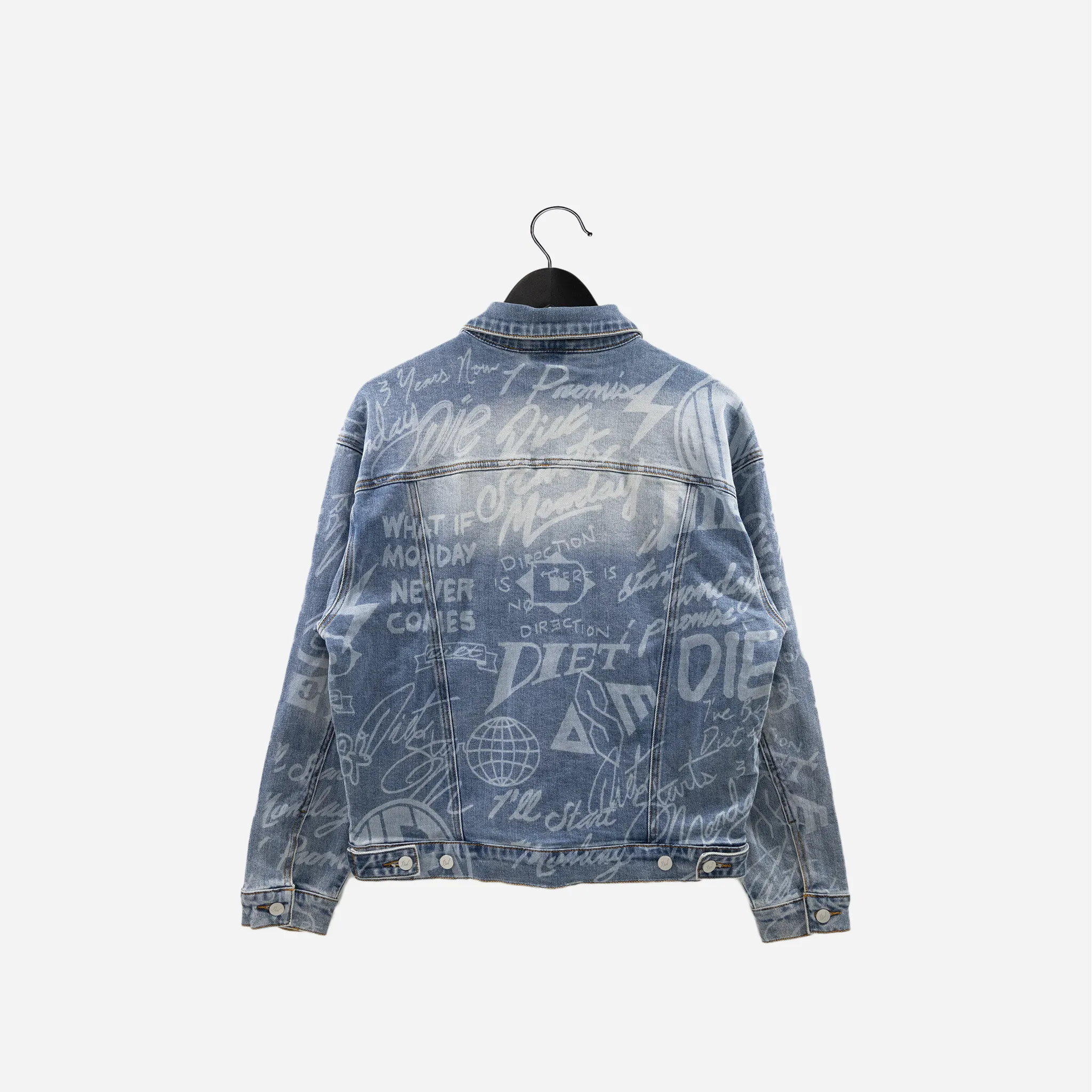 Diet Starts Monday Scribbled Denim Trucker Jacket DSM-SPR23-28