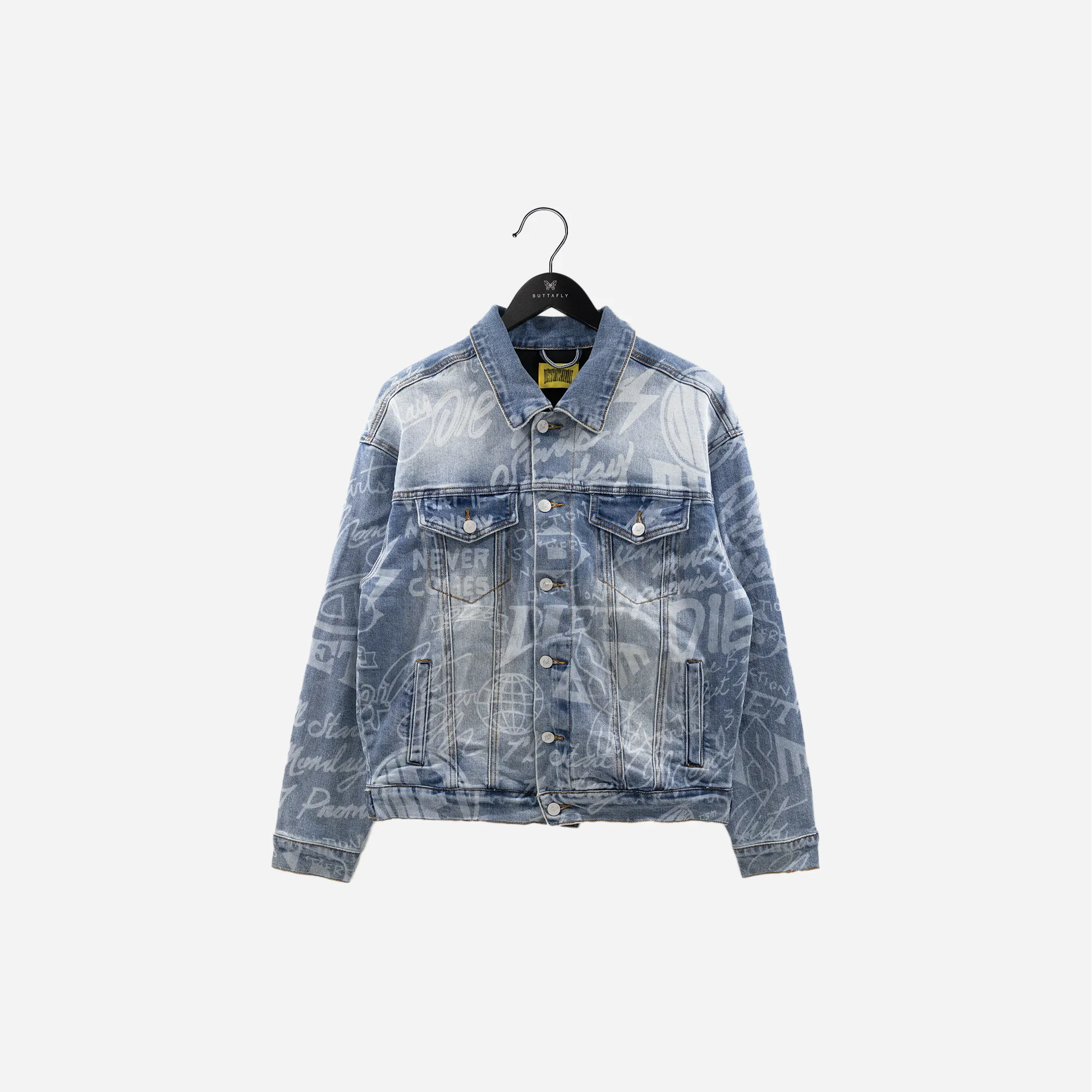 Diet Starts Monday Scribbled Denim Trucker Jacket DSM-SPR23-28
