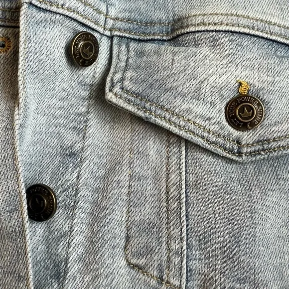 Disney Tangled Rapunzel Denim Jacket Let Your Power Shine Embroidered Size L