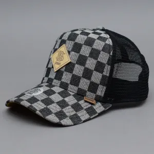 Djinns - HFT Denim Check - Trucker/Snapback - Black