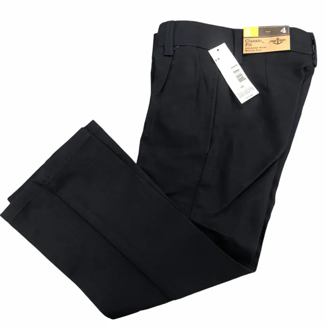 Dockers Boy's Navy Classic Fit Pleated Pants (size 4Slim)