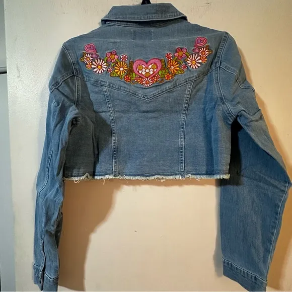 Dolls Kill X Sugar Thrillz Cropped Outta Sight Trucker Jean Jacket