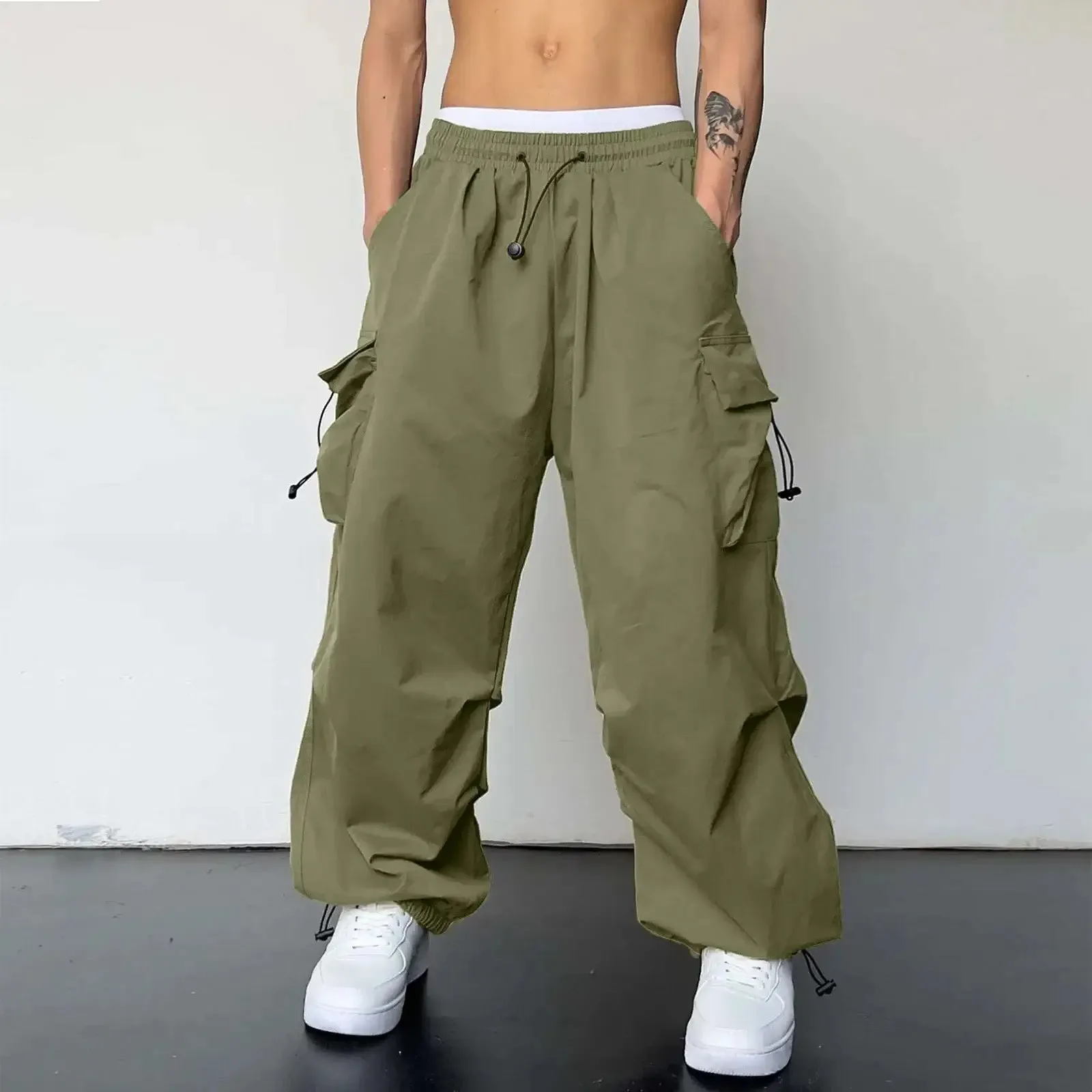 Drawstring Cargo Pants