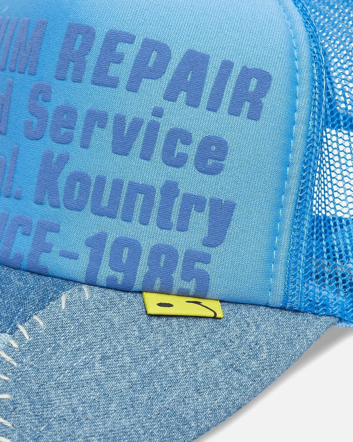 DS! Kapital Denim Repair Patchwork Trucker Mesh Cap