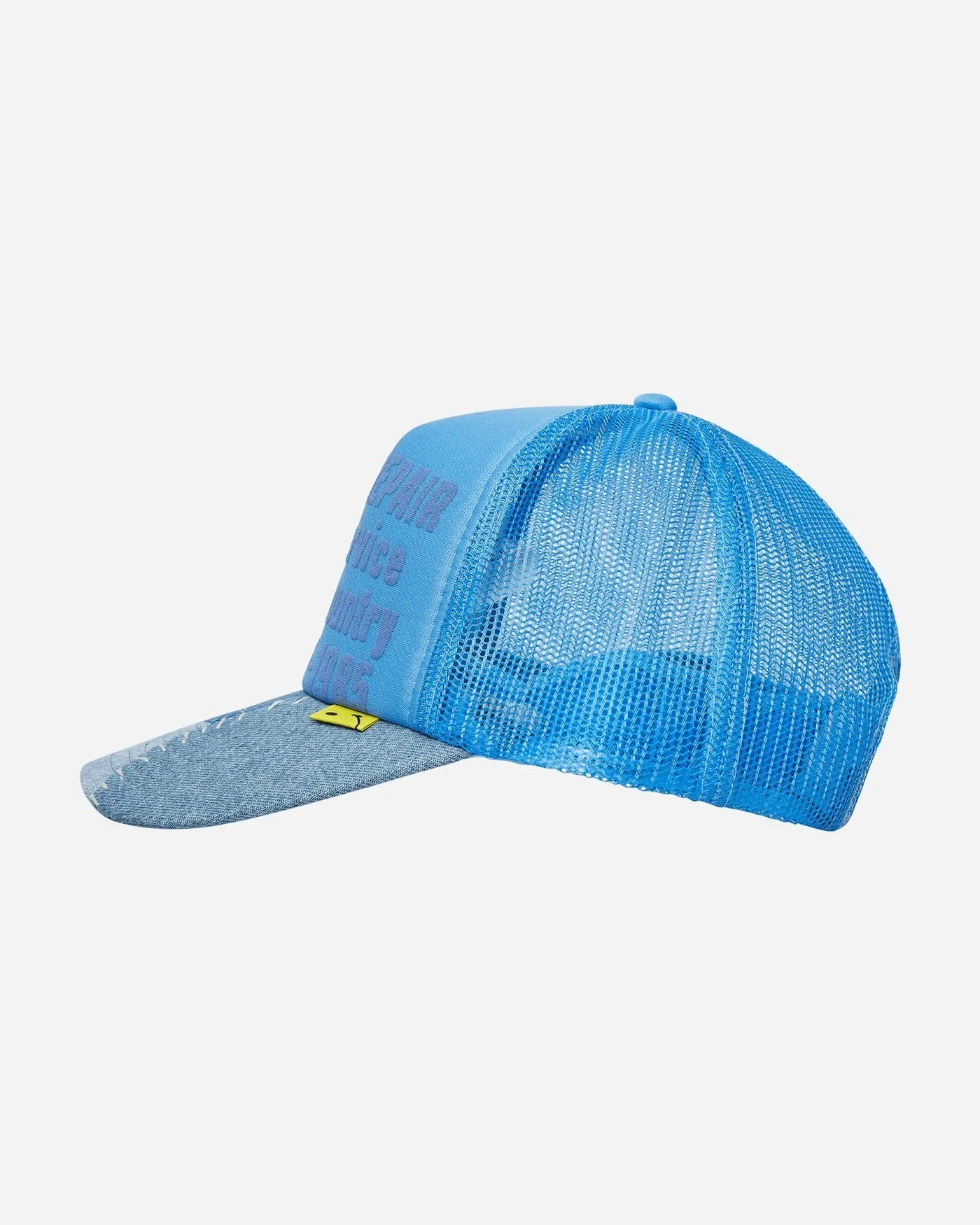 DS! Kapital Denim Repair Patchwork Trucker Mesh Cap