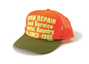 DS! Kapital Kountry Denim Repair PT 2Tone Mesh Trucker Cap Hat